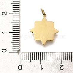 Ionenplattierung (IP) 304 Edelstahl Pavé Muschel Anhänger&nbsp;STAS-K263-69G