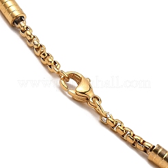 PVD-Vakuumbeschichtung 304 Edelstahlsäulen-Gliederkette&nbsp;NJEW-K254-04G