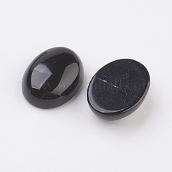 Natürliche Obsidian Cabochons mit flachem Rücken&nbsp;G-G741-13x18mm-20