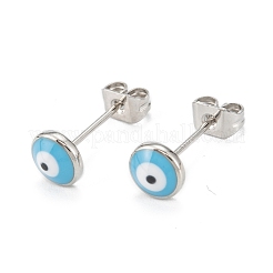 Boucles d'oreille en laiton émaillé&nbsp;EJEW-D274-02M-01