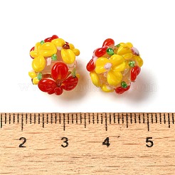 Perles vernissées manuelles&nbsp;LAMP-B025-03B-15