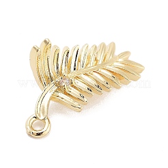 Pendentifs en zircone cubique clair en laiton&nbsp;KK-Z061-15G-01