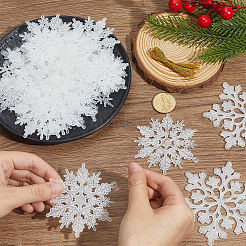 36 x Schneeflocken-Anhänger aus Kunststoff.&nbsp;DIY-CP0013-33A