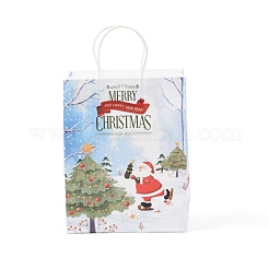 Sacs en papier kraft à thème de noël&nbsp;ABAG-H104-D07