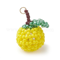 Pendenti arancioni con perline di vetro&nbsp;PALLOY-MZ01134