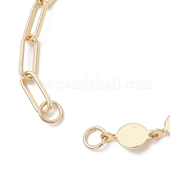 Herstellung von Armbändern aus Messing-Scheibengliederketten und Büroklammerketten&nbsp;AJEW-JB01568