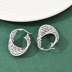 Pendientes de botón con aro giratorio de acero inoxidable 304&nbsp;EJEW-P324-10P
