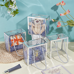 Boîtes d'emballage en PVC transparentes pliables pour marquage à chaud&nbsp;CON-WH0123-24B-01