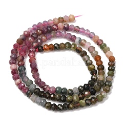Hebras de cuentas de turmalina multicolor natural con degradado de color&nbsp;G-D110-E02-04