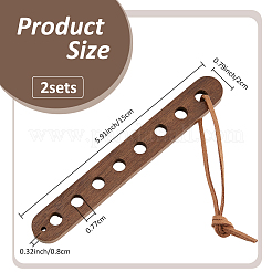 2 Stück 30 cm flache Wildlederschnur&nbsp;WCOR-FH0001-01