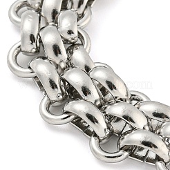 Pulseras de cadena de eslabones de acero inoxidable 304 resistentes al deslustre&nbsp;BJEW-P315-01A-P