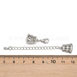 Messing-Mikropavé-Zirkonia-Enden mit Kette&nbsp;KK-C136-02P