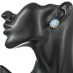 Aretes de cuentas de vidrio&nbsp;EJEW-MZ00741-02