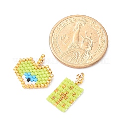 2 pièce de perles de rocaille en verre Miyuki faites à la main&nbsp;PALLOY-MZ00607-02