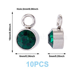 10 Stück Glas-Strass-Anhänger&nbsp;STAS-TA0003-26I