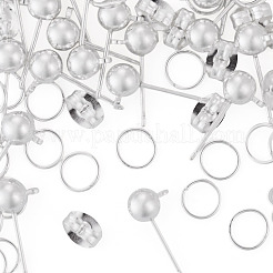 20 Stück Messing-Kugelpfosten-Ohrstecker&nbsp;KK-TA0008-98