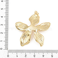 Colgantes de latón con perlas de imitación ABS&nbsp;KK-B157-04G