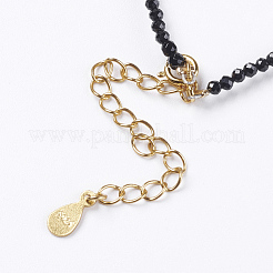 Colliers de perles en spinelle noir naturel&nbsp;MAK-K016-02-01