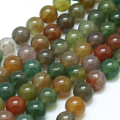 Natur Indien Achat Perle Stränge&nbsp;G-J358-02-8mm