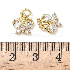 Ciondoli in ottone con zirconi chiari&nbsp;KK-L253-18G-01