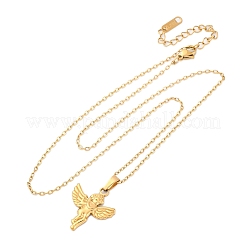 Colliers avec pendentif Cupidon en acier inoxydable 304&nbsp;NJEW-H059-31G