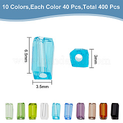 400pcs 10 Farben transparente Glasperlen&nbsp;GLAA-HY0001-26