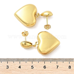 Pendientes colgantes de acero inoxidable 304 con forma de corazón&nbsp;EJEW-A125-56G