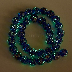 Fili di perline murano con sabbia oro fatto a mano&nbsp;LAMP-P051-L05-10mm