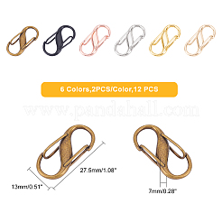 12 stücke 6 farben zink-legierung diy taschen verstellbare verschlüsse zubehör&nbsp;FIND-PH0002-89