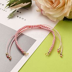 Fabricación de pulsera de cordón de poliéster trenzado ajustable&nbsp;AJEW-JB00760-05