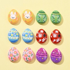 12 Stück 6 Farben Ostern Cartoon undurchsichtige Harz-Cabochons&nbsp;RESI-FS0001-56