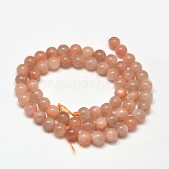 Natürliche sunstone runde Perle Stränge&nbsp;G-F266-11-6mm