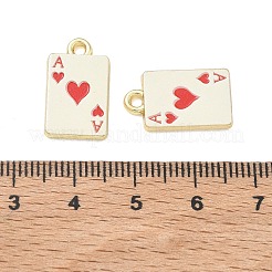 Ciondoli in lega smaltata a forma di carte da gioco&nbsp;FIND-D044-27G-02