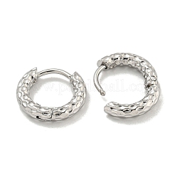 Boucles d'oreilles créoles en acier inoxydable 202 plaquées sous vide et résistantes au ternissement&nbsp;EJEW-H003-45P