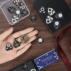 32pcs 8 styles de pendentifs en émail en alliage&nbsp;ENAM-SC0005-13A