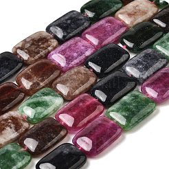 Hilos de cuentas de jade de Malasia teñidas de forma natural&nbsp;G-B137-B02-01