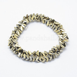 Chapelets de perles en verre électroplaqué&nbsp;EGLA-J143-B-FP01