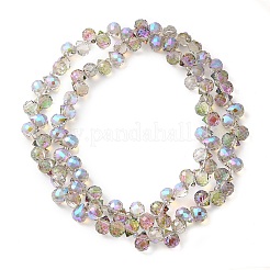Chapelets de perles en verre électroplaqué&nbsp;EGLA-D030-17K