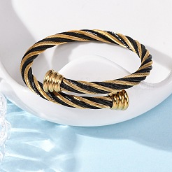 Bracelets joncs torques en acier inoxydable 304 pour femmes&nbsp;BJEW-P310-24MC02