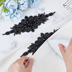 Apliques de rhinestone de vidrio de flores&nbsp;DIY-WH0304-643A