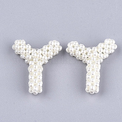Perles tressées en plastique faites main avec abs&nbsp;FIND-T039-18-Y