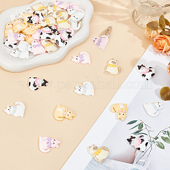 60 Stück 6 Farben Harz Cabochons&nbsp;CRES-SC0003-01