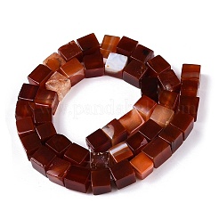 Natürliche rote Achat (gefärbt und erhitzt) Perlenstränge&nbsp;G-T139-8x8-35A