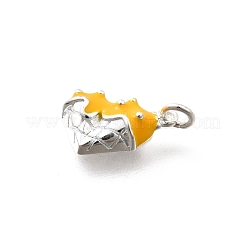 925 Sterling Silber Emaille Herz Eiscreme Charms&nbsp;STER-H116-03S-04