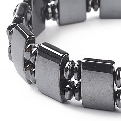 Moda de hematita magnética sintética pulseras elásticas&nbsp;BJEW-K007-04