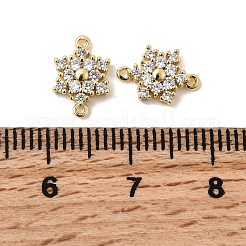 Ciondoli connettore in ottone micro pavé di zirconi cubici&nbsp;KK-L258-03A-G