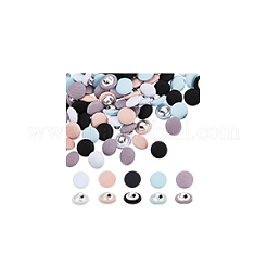 100 Stück 5 Farben 1-Loch Polyesterknöpfe&nbsp;DIY-NB0012-20
