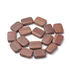 Naturelles ligne rouge jaspe perles brins&nbsp;G-Q974-04