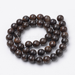 Chapelets de perles en bronzite naturel&nbsp;G-S272-01-6mm