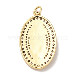 Ciondoli in ottone con placcatura a cremagliera con micro pavé di zirconi chiari&nbsp;KK-H431-05G